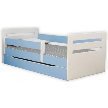 Łóżko chłopięce z szufladą Candy 2X 80x160 - niebieskie