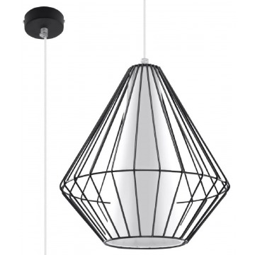 Industrialna lampa wisząca druciana E843-Demo - czarny
