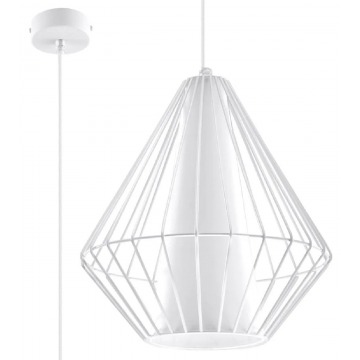 Loftowa lampa wisząca druciana E843-Demo - biały