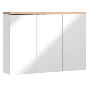 Podwieszana szafka łazienkowa z lustrem Marsylia 10X - Biały