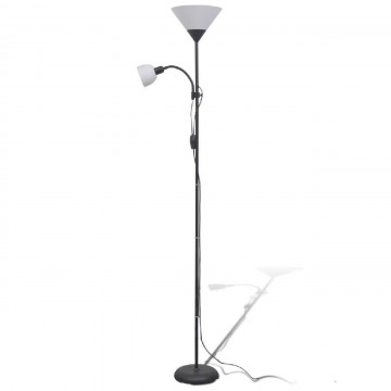 Czarna podwójna lampa stojąca do salonu - EX06-Tevila