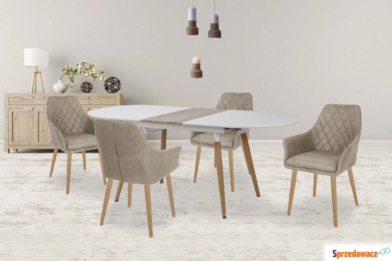 Rozkładany stół Santo - biały - Stoły, ławy, stoliki - Kielce