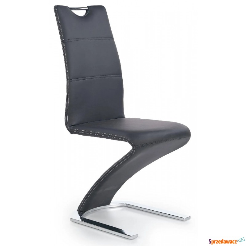 Czarne krzesło na płozach - Diskin - Krzesła do salonu i jadalni - Ełk