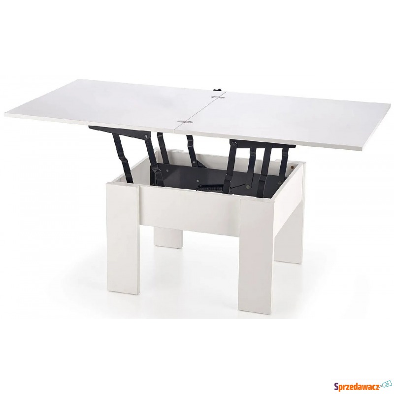Biała rozkładana ława podnoszona Lonzo - Stoły, stoliki, ławy - Bytom