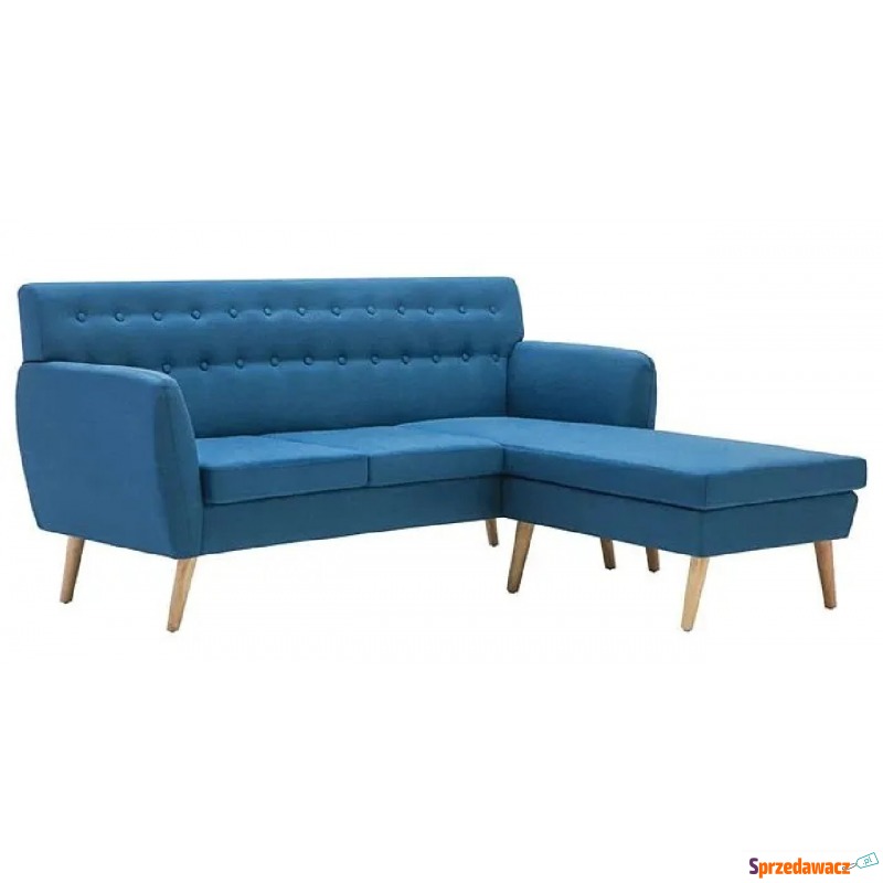 Tapicerowana pikowana sofa Larisa 2B - niebieska - Fotele, sofy ogrodowe - Jelenia Góra