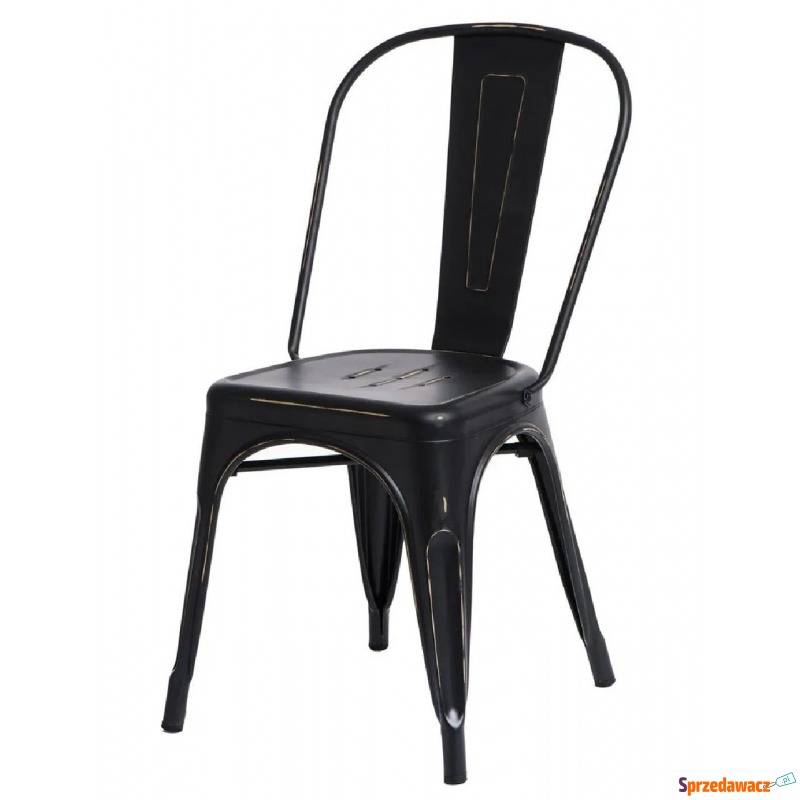 Loftowe krzesło Kimmi 4X - czarne - Krzesła do salonu i jadalni - Iława