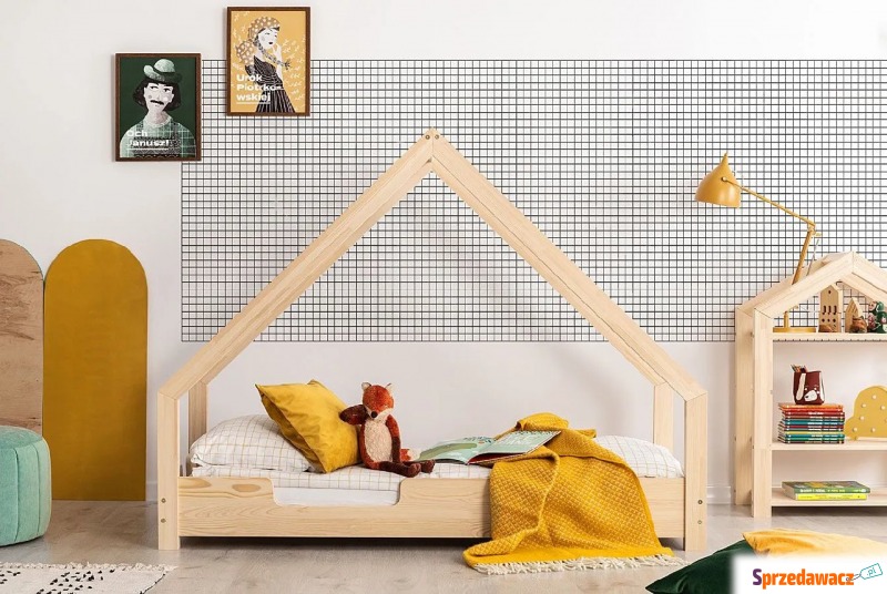 Drewniane łóżko w formie domku Rosie 5S - 28... - Meble dla dzieci - Zabrze