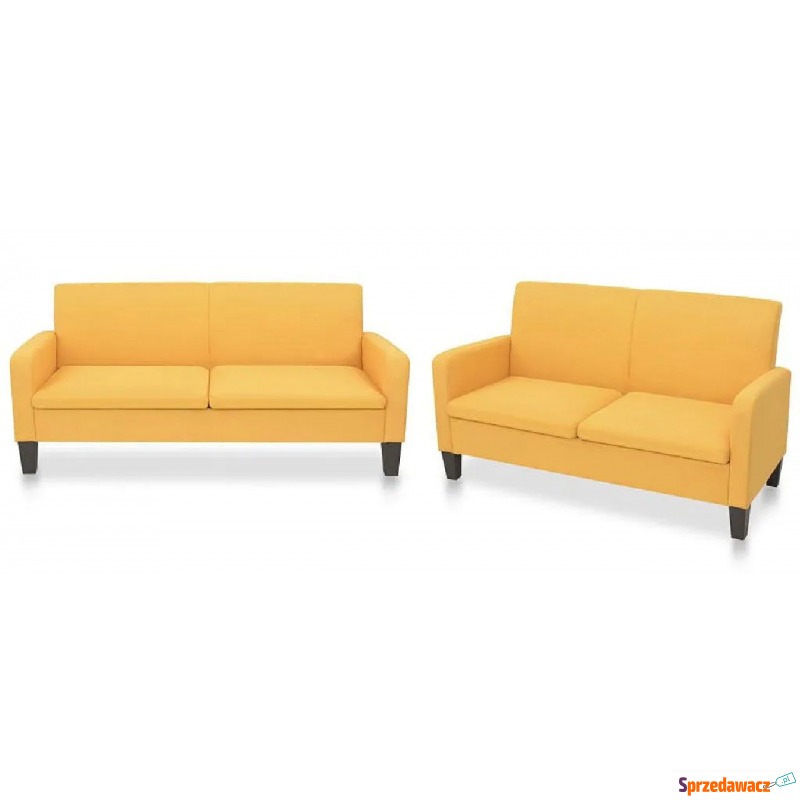 Zestaw wypoczynkowy tapicerowany Avento - Żółty - Sofy, fotele, komplety... - Łomża