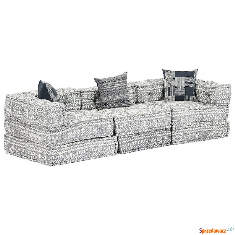 Trzyosobowa szara sofa modułowa - Demri 5D - Fotele, sofy ogrodowe - Mielec