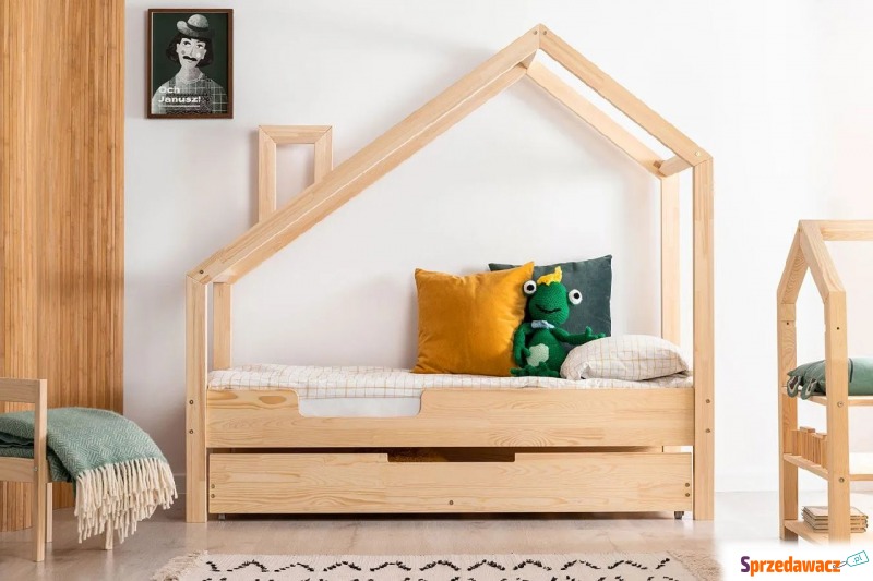 Drewniane łóżeczko dziecięce domek z szufladą... - Meble dla dzieci - Skarżysko-Kamienna