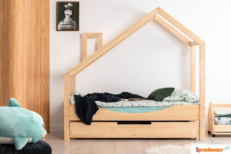 Drewniane łóżko dziecięce domek z szufladą Lu... - Meble dla dzieci - Inowrocław