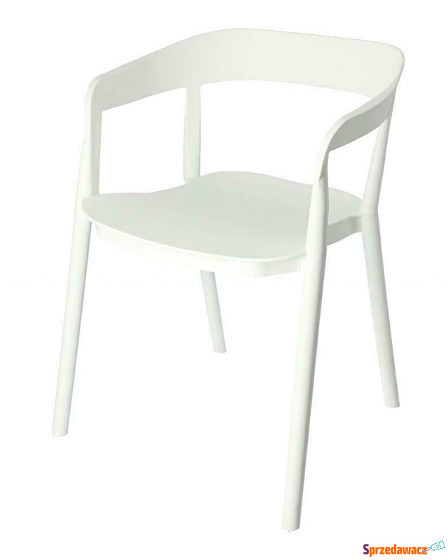 Minimalistyczne krzesło Brett - białe - Krzesła kuchenne - Białogard