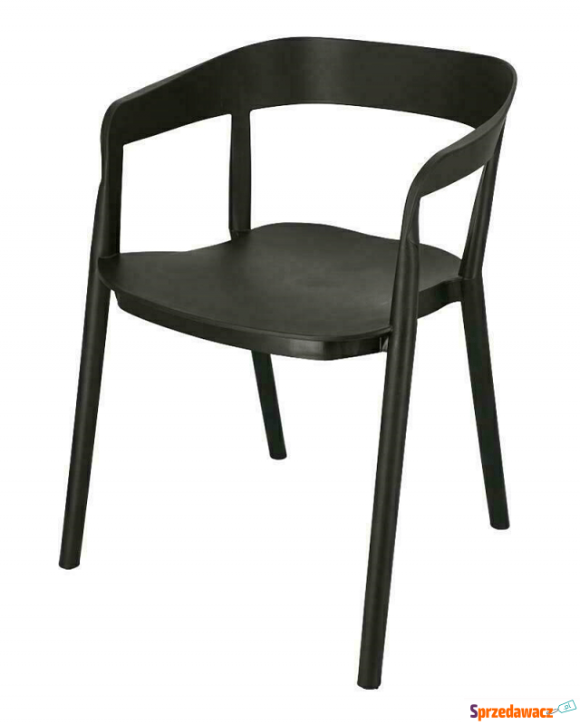 Minimalistyczne krzesło Brett - czarne - Krzesła kuchenne - Tarnów