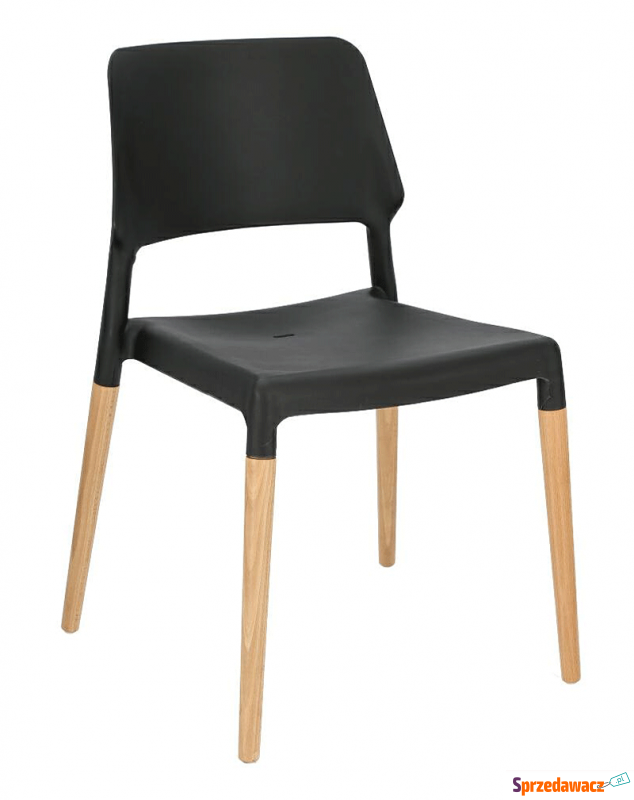 Skandynawskie krzesło Pollo - czarne - Krzesła kuchenne - Piła