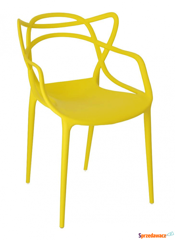 Minimalistyczne krzesło Wilmi - żółte - Krzesła kuchenne - Opole