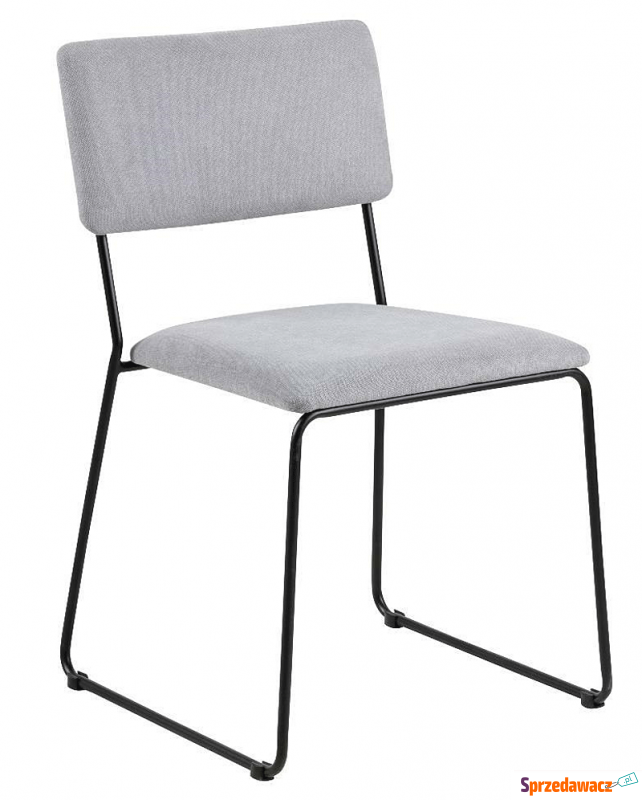 Loftowe krzesło Nadio 2X - jasnoszare - Krzesła do salonu i jadalni - Czarne