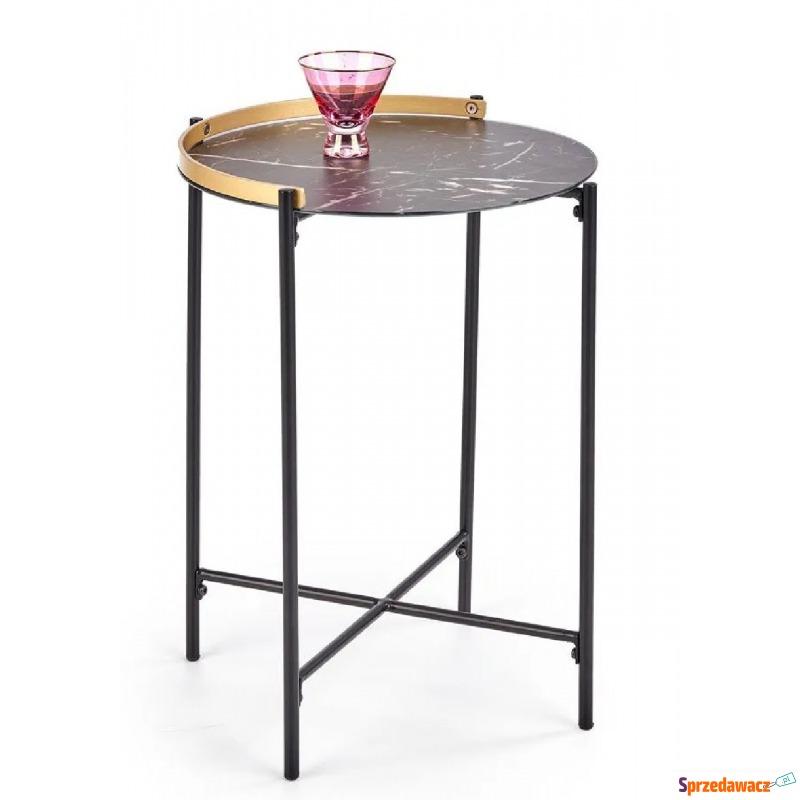 Marmurkowy stolik kawowy Onyx - Czarny - Stoły, stoliki, ławy - Radom