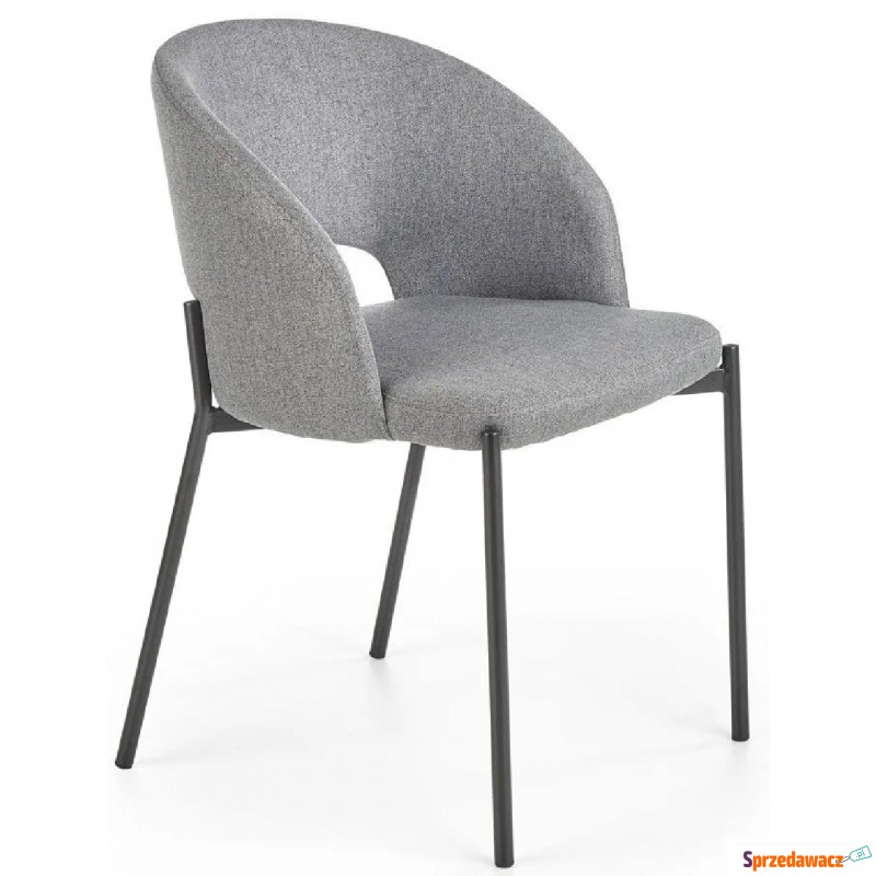 Tapicerowane krzesło kubełkowe Elba - popielate - Krzesła do salonu i jadalni - Grudziądz