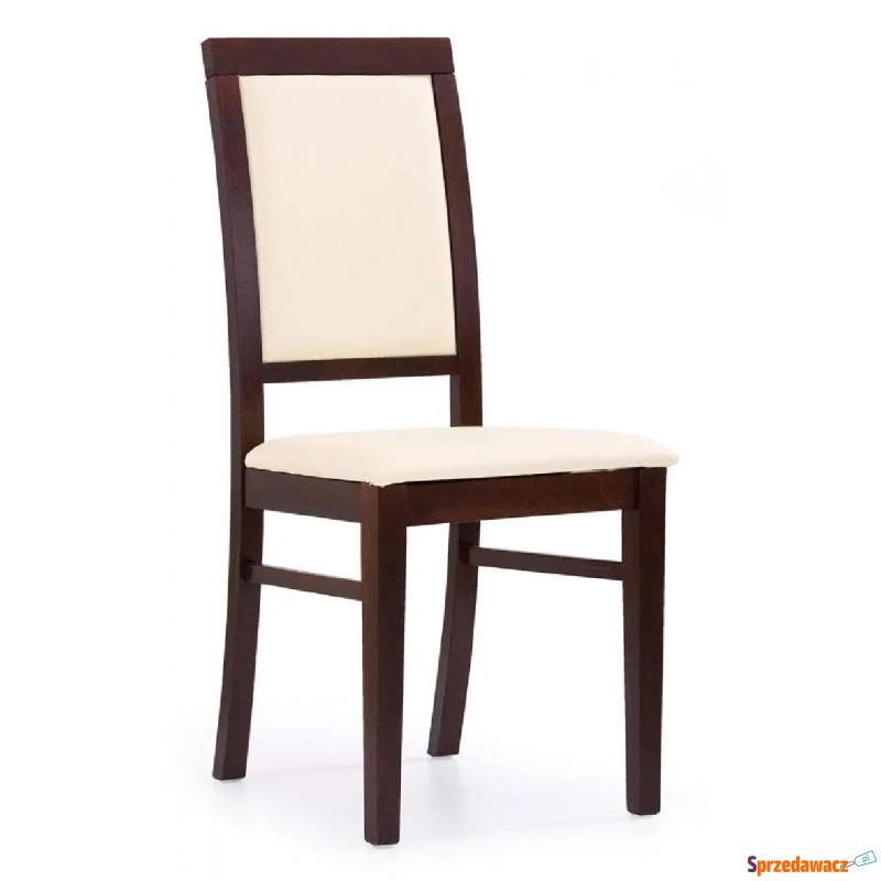Drewniane krzesło tapicerowane Prince - Ciemny... - Krzesła do salonu i jadalni - Żnin