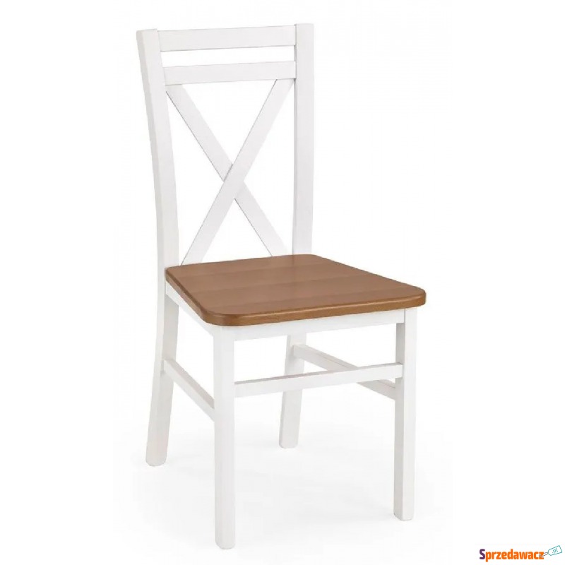 Krzesło skandynawskie Dario - Białe-olcha - Krzesła do salonu i jadalni - Gdynia