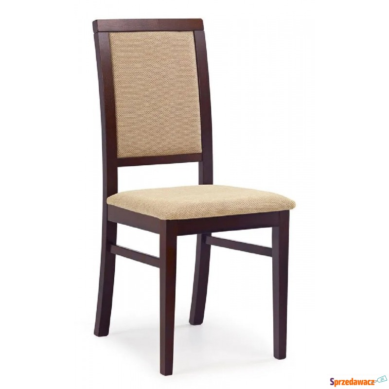 Drewniane krzesło tapicerowane Prince - Ciemny... - Krzesła do salonu i jadalni - Siedlce