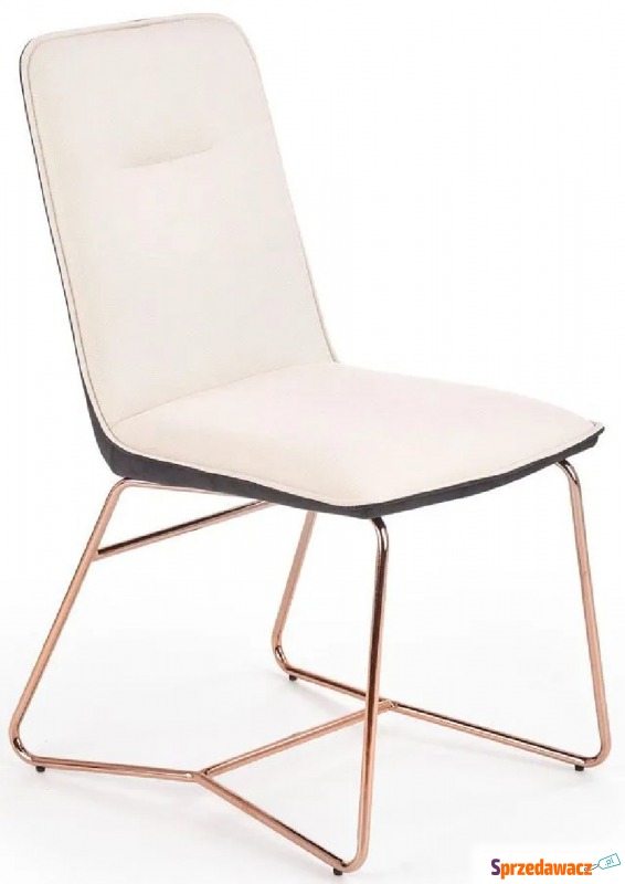 Nowoczesne krzesło Malibu - kremowy + popielaty - Krzesła do salonu i jadalni - Świdnik