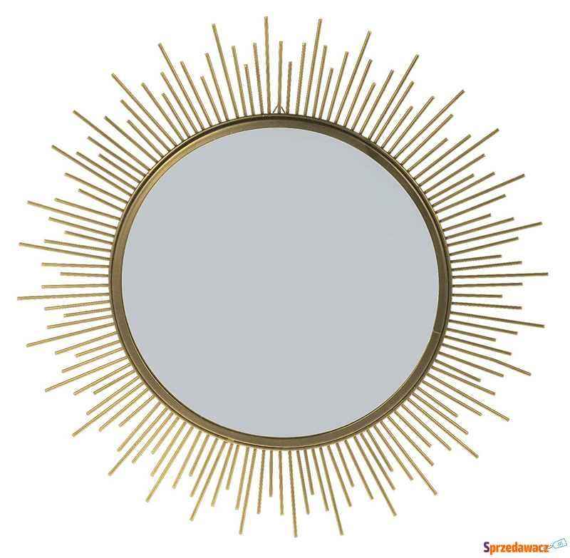 Okrągłe złote lustro w stylu glamour - Reos - Lustra - Żory