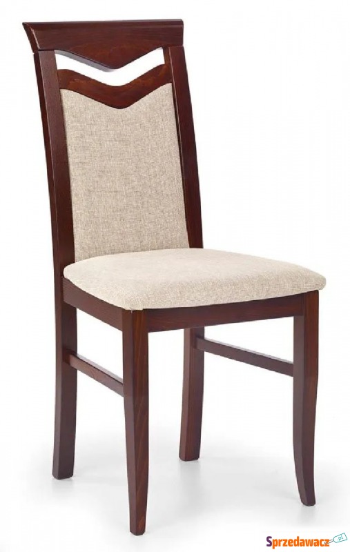 Drewniane krzesło kuchenne Eric - ciemny orzech - Krzesła do salonu i jadalni - Katowice