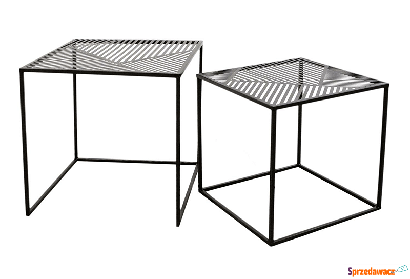 Zestaw niskich stolików kawowych Octop - czarny - Stoły, stoliki, ławy - Lubin
