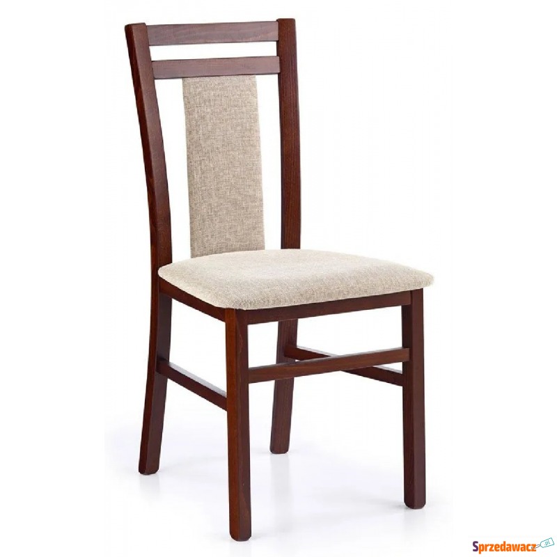Drewniane krzesło tapicerowane Thomas - Ciemny... - Krzesła do salonu i jadalni - Bielsko-Biała