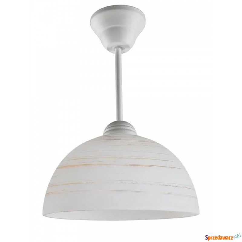 Klasyczna lampa wisząca E501-Cyrkonix - biały - Lampy wiszące, żyrandole - Zaścianki