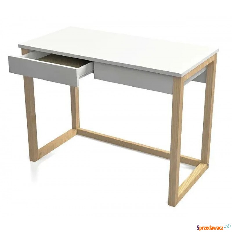 Drewniane biurko Inelo X11 120x60 cm - białe - Biurka - Kołobrzeg