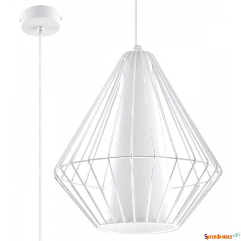 Loftowa lampa wisząca druciana E843-Demo - biały - Lampy wiszące, żyrandole - Nowy Targ