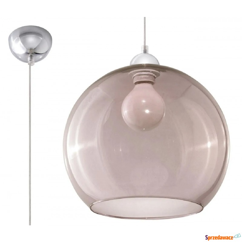 Szklana lampa wisząca LED E830-Bals - grafit - Lampy wiszące, żyrandole - Piaseczno