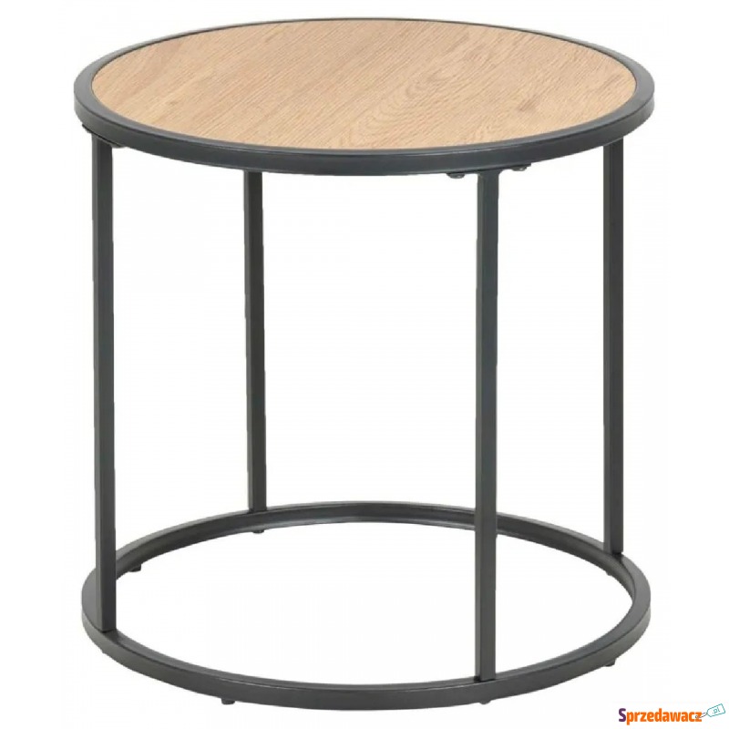 Loftowy stolik kawowy Duffi 45x45 - czarny - Stoły, stoliki, ławy - Sosnowiec