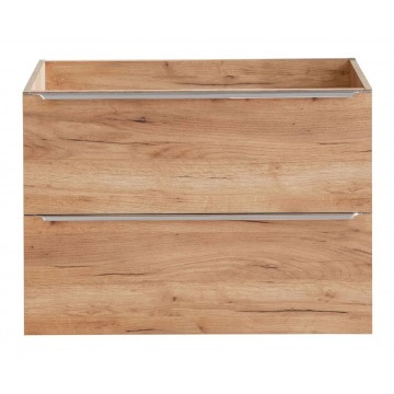 Podwieszana szafka łazienkowa pod umywalkę z szufladami - Malta 3X Dąb 80 cm