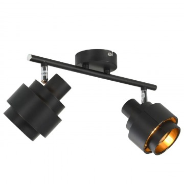 Czarna punktowa lampa sufitowa regulowana - EX90-Metos