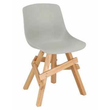 Drewniane krzesło szare - Trisi