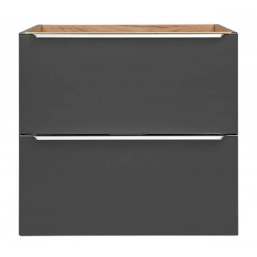 Podwieszana szafka łazienkowa pod umywalkę z szufladami - Malta 3X Czarny mat 80 cm
