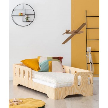 Prawostronne łóżko drewniane dziecięce 16 rozmiarów - Filo 2X