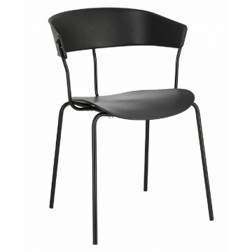 Minimalistyczne krzesło czarne - Salmi