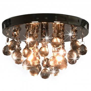 Czarno-fioletowa okrągła lampa sufitowa glamour - EX164-Winta