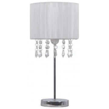 Biała lampka stołowa w stylu glamour - EX817-Alesa