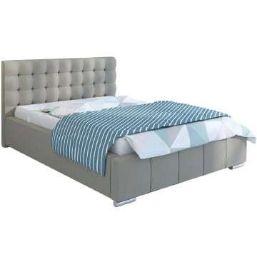 Tapicerowane łóżko z pojemnikiem 140x200 Elber 3X - 48 kolorów