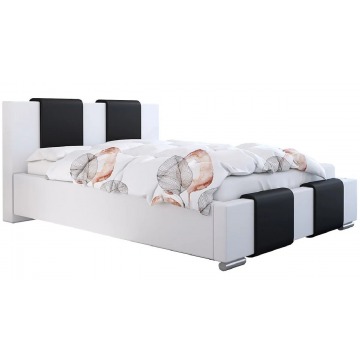 Tapicerowane łóżko z pojemnikiem 160x200 Lamar 2X - 48 kolorów