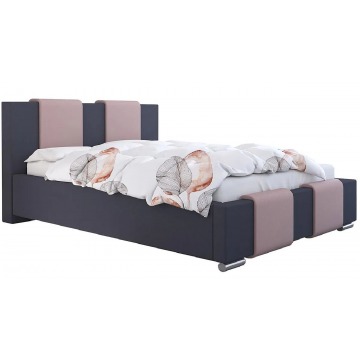 Podwójne łóżko tapicerowane 140x200 Lamar 2X - 48 kolorów