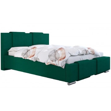 Tapicerowane łóżko z zagłówkiem 120x200 Lamar 3X - 48 kolorów