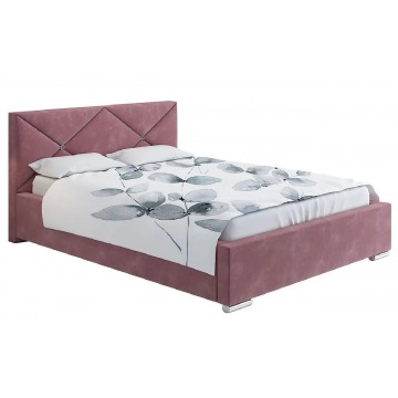 Dwuosobowe łóżko z zagłówkiem 140x200 Lenomi 3X - 48 kolorów