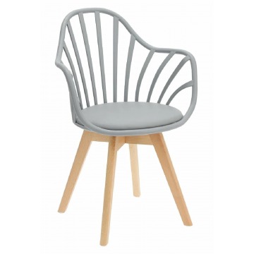 Szare krzesło patyczak - Malene 3X