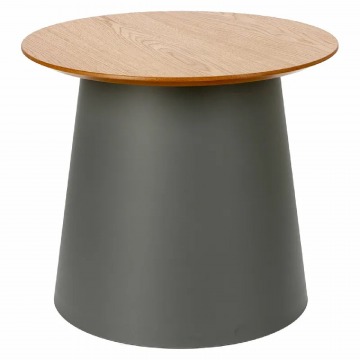 Okrągły stolik kawowy szary - Fannie